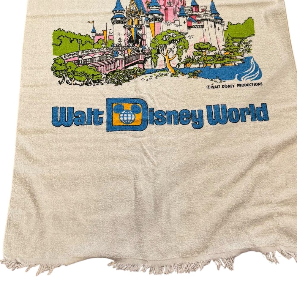 1980's Cannon Made in USA 100% Cotton Walt Disney World Cinderella Castle Towel - Picture 4 of 9
